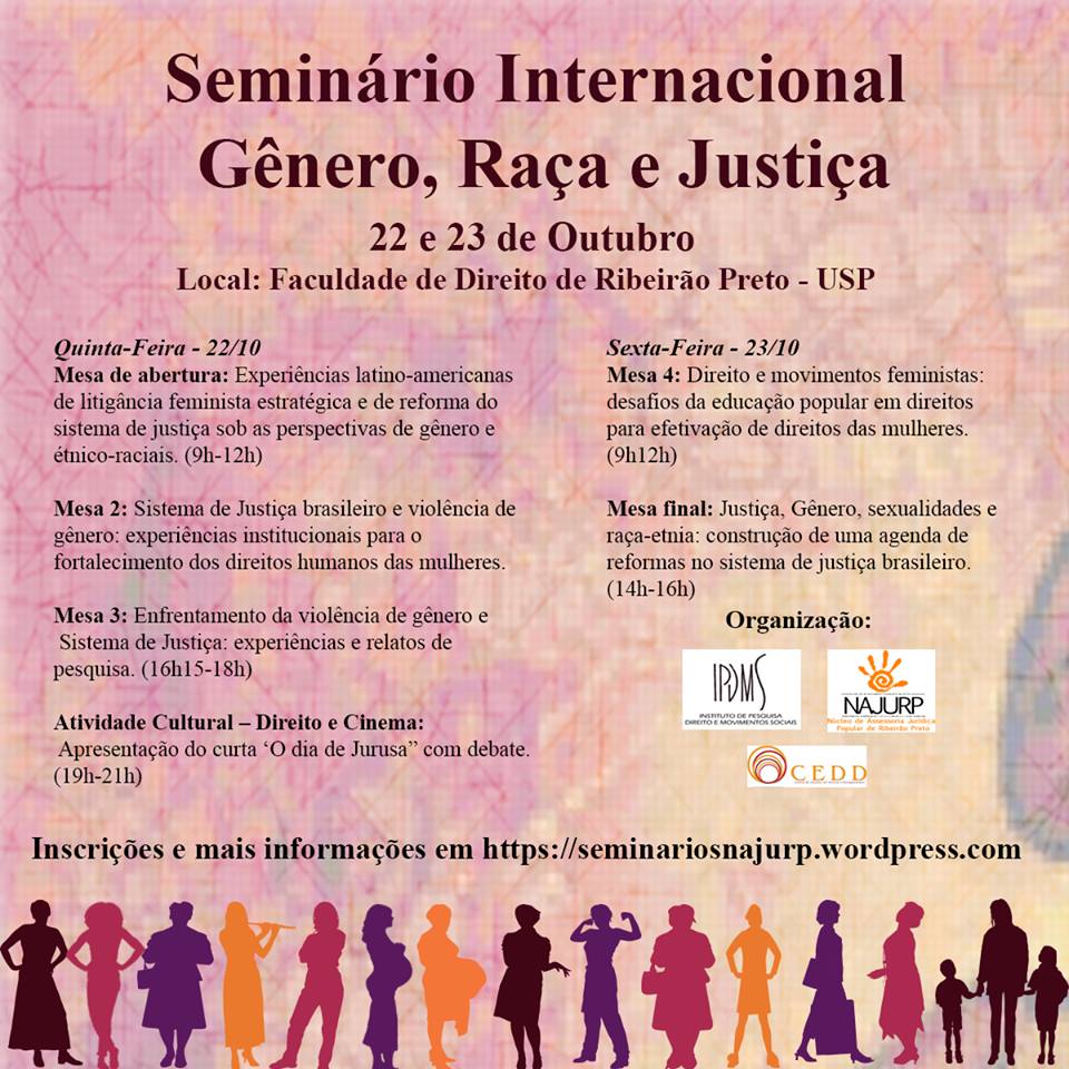 cartaz seminario genero raça justiça